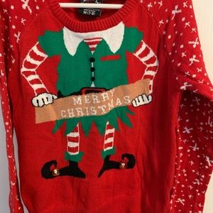 Kids size 7/8 Christmas Elf Sweater. EUC.